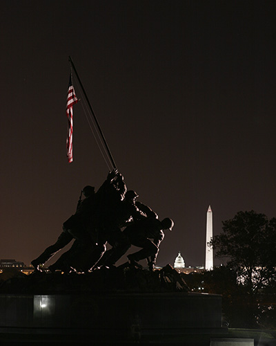 Marine Memorial with DC Skyline