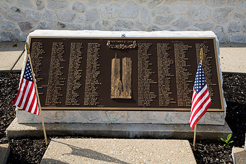 September 11, 2001 plaque at the National Fallen Firefighters Memorial