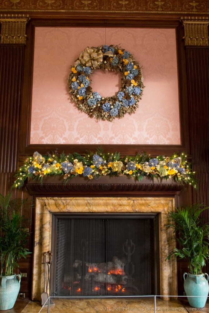 Music Room Fireplace, Christmas at Longwood Gardens © 2015 Patty Hankins