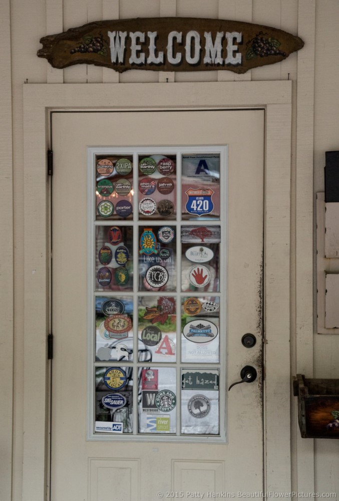 Door with Stickers, Bluffton, SC © 2015 Patty Hankins