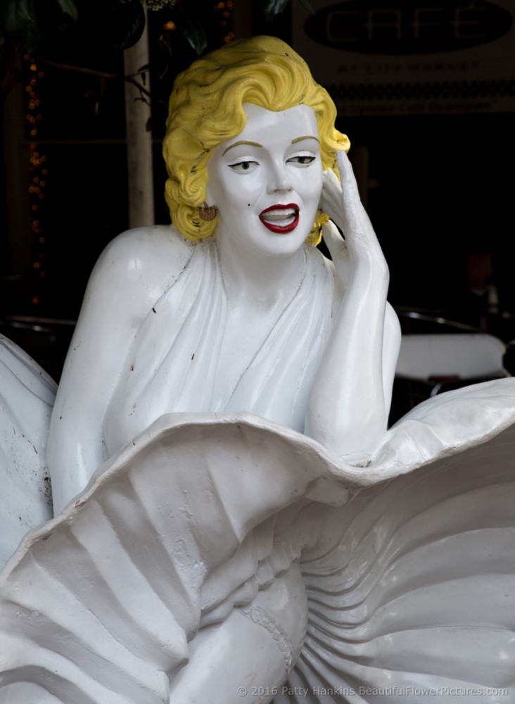 Marilyn Monroe Sculpture at Savannah's City Market © 2016 Patty Hankins