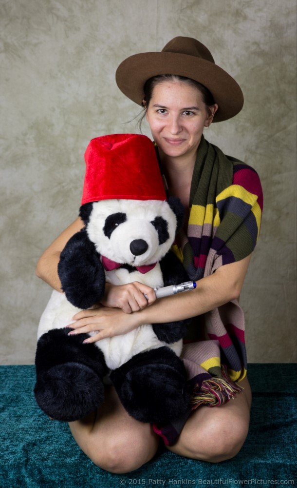 Blue River Dream and Andrew the Panda as the 4th and 11th Doctors © 2015 Patty Hankins