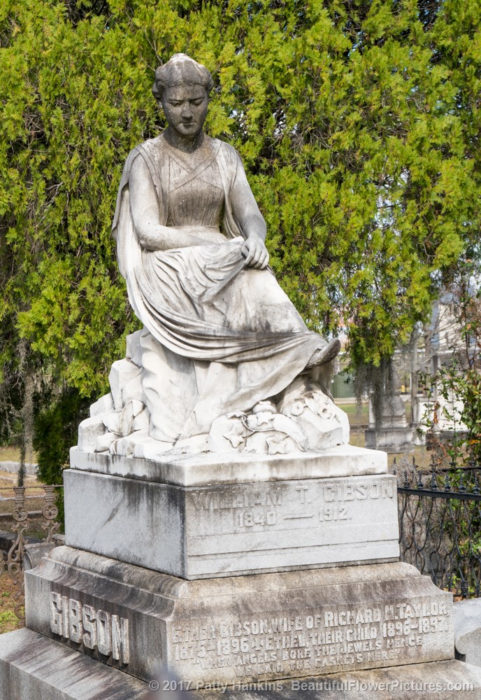 Esther Gibson grave, Laurel Grove Cemetery North, Savannah, GA © 2017 Patty Hankins