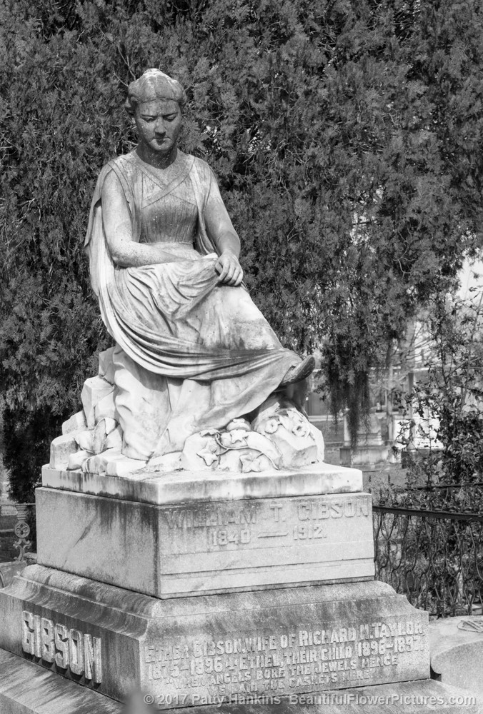 Esther Gibson grave, Laurel Grove Cemetery North, Savannah, GA © 2017 Patty Hankins