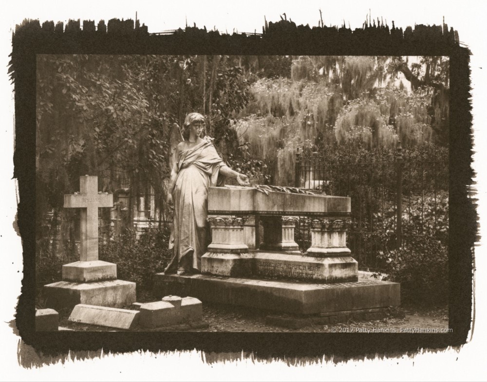 Graveyard Angel, Bonaventure Cemetery, Savannah, Georgia. Palladium Toned Kallitype. © 2017 Patty Hankins