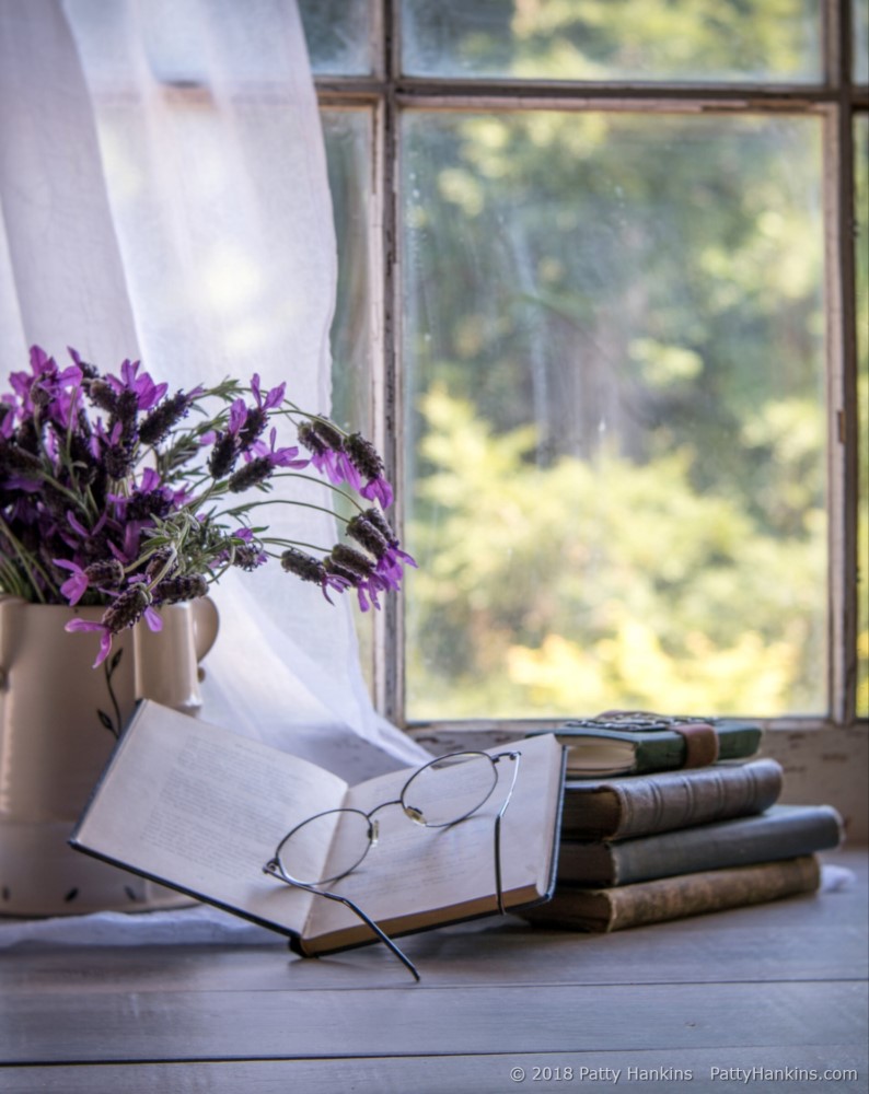 Lavender & Books Still Life © 2018 Patty Hankins