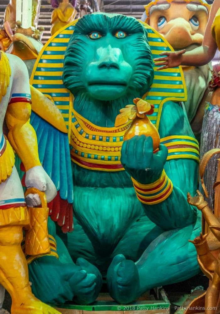 Egyptian Monkey God at Mardi Gras World, New Orleans © 2018 Patty Hankins