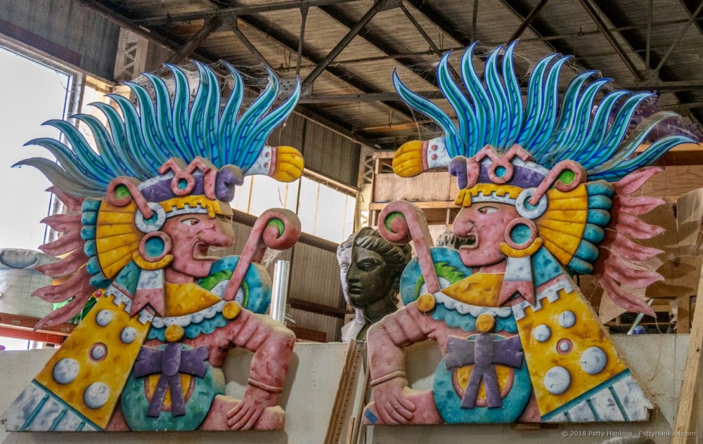 Aztec (or Mayan) Gods at Mardi Gras World, New Orleans © 2018 Patty Hankins