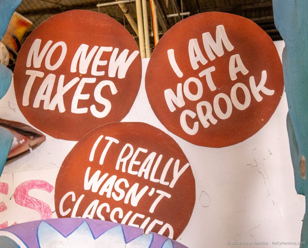 Political Statements at Mardi Gras World, New Orleans © 2018 Patty Hankins