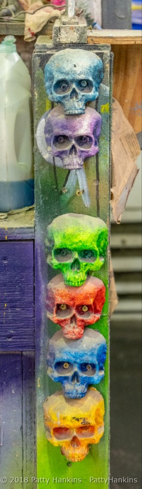 Skulls at Mardi Gras World, New Orleans © 2018 Patty Hankins