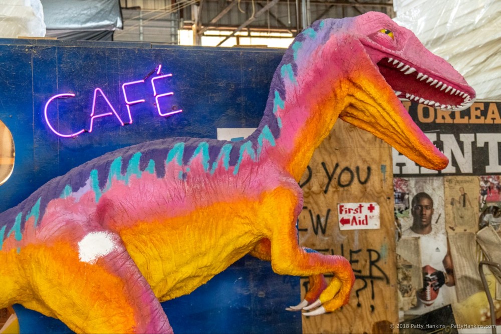 Dinosuar at Mardi Gras World, New Orleans © 2018 Patty Hankins