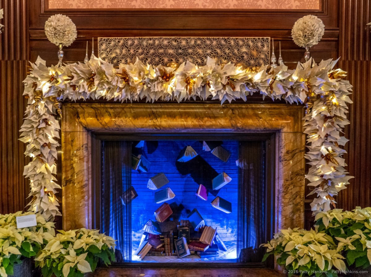 Music Room Fireplace, Christmas at Longwood Gardens 2018 © 2018 Patty Hankins 