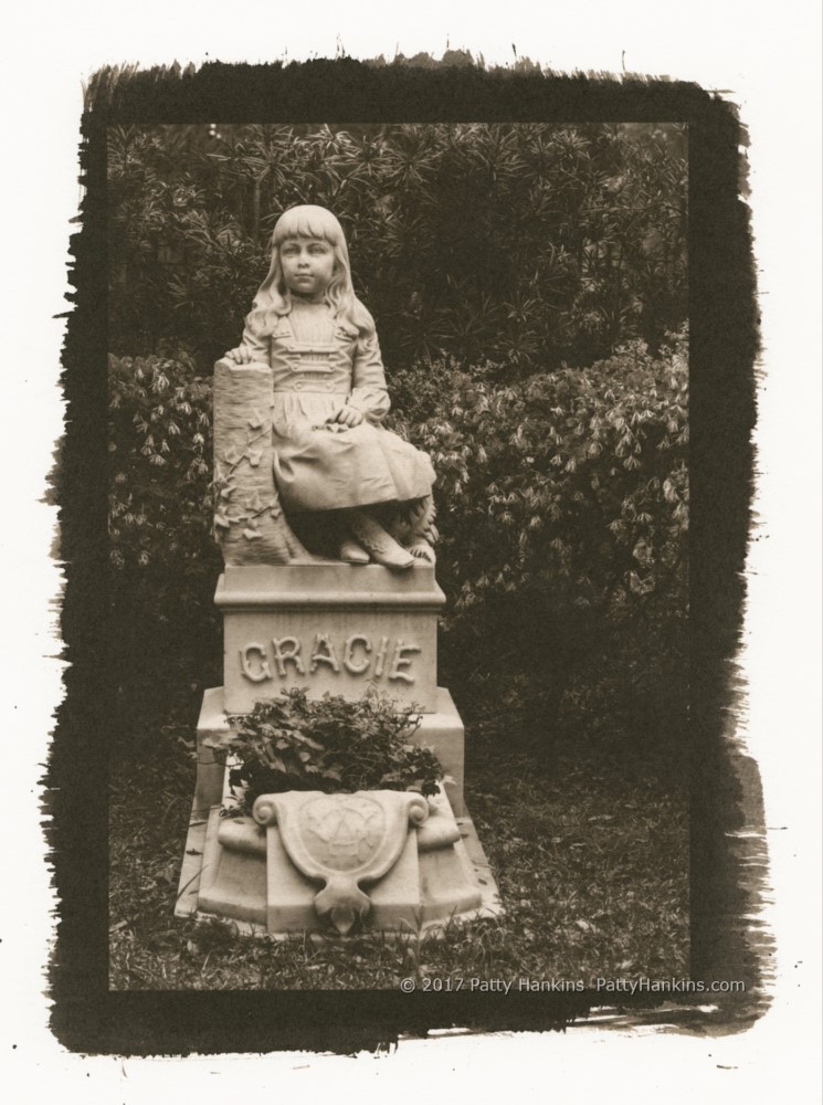 Gracie Watson Grave, Bonaventure Cemetery, Savannah, Georgia. Palladium Toned Kallitype. © 2017 Patty Hankins