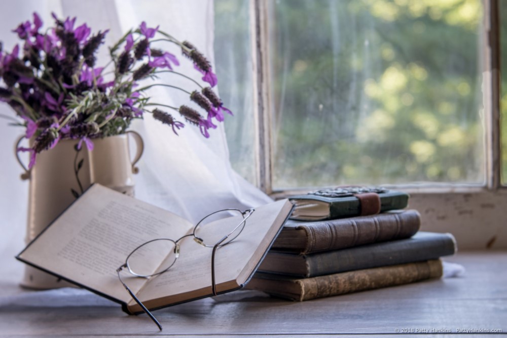 Lavender & Books Still Life © 2018 Patty Hankins