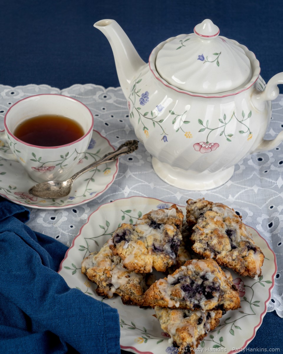 Tea Time with Blueberry Scones © 2021 Patty Hankins